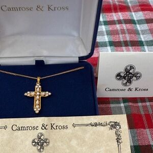 Camrose & Kross Gold Cross Necklace